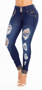 Jeans Colombiano Levanta Cola Destroyed Ref 802668