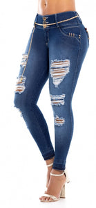 Jeans Colombiano Levanta Cola Destroyed Ref 903249