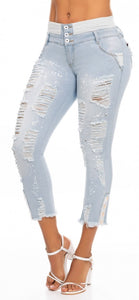 Jeans Colombiano Levanta Cola Destroyed Ref 903739