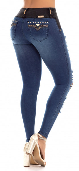 Jeans Colombiano Levanta Cola Destroyed Ref 904089