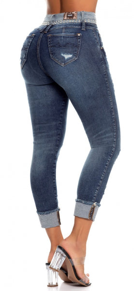 Jeans Colombiano Levanta Cola Destroyed Ref 501865