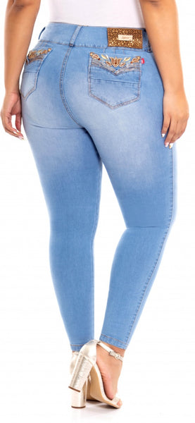 Jeans Colombiano Levanta Cola Destroyed Ref 702307