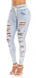Jeans Colombiano Levantacola Destroyed Ref 702817