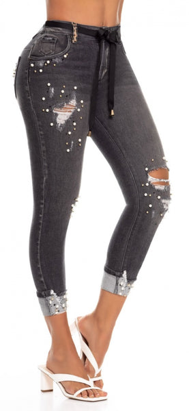 Jeans Colombiano Levantacola Destroyed Ref 21547
