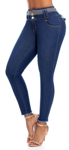 Jeans Colombiano Levantacola Bordado Ref 63637