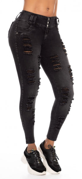 Jeans Colombiano Levantacola Destroyed Ref 63660