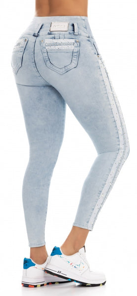 Jeans Colombiano Levantacola Destroyed Ref 63719