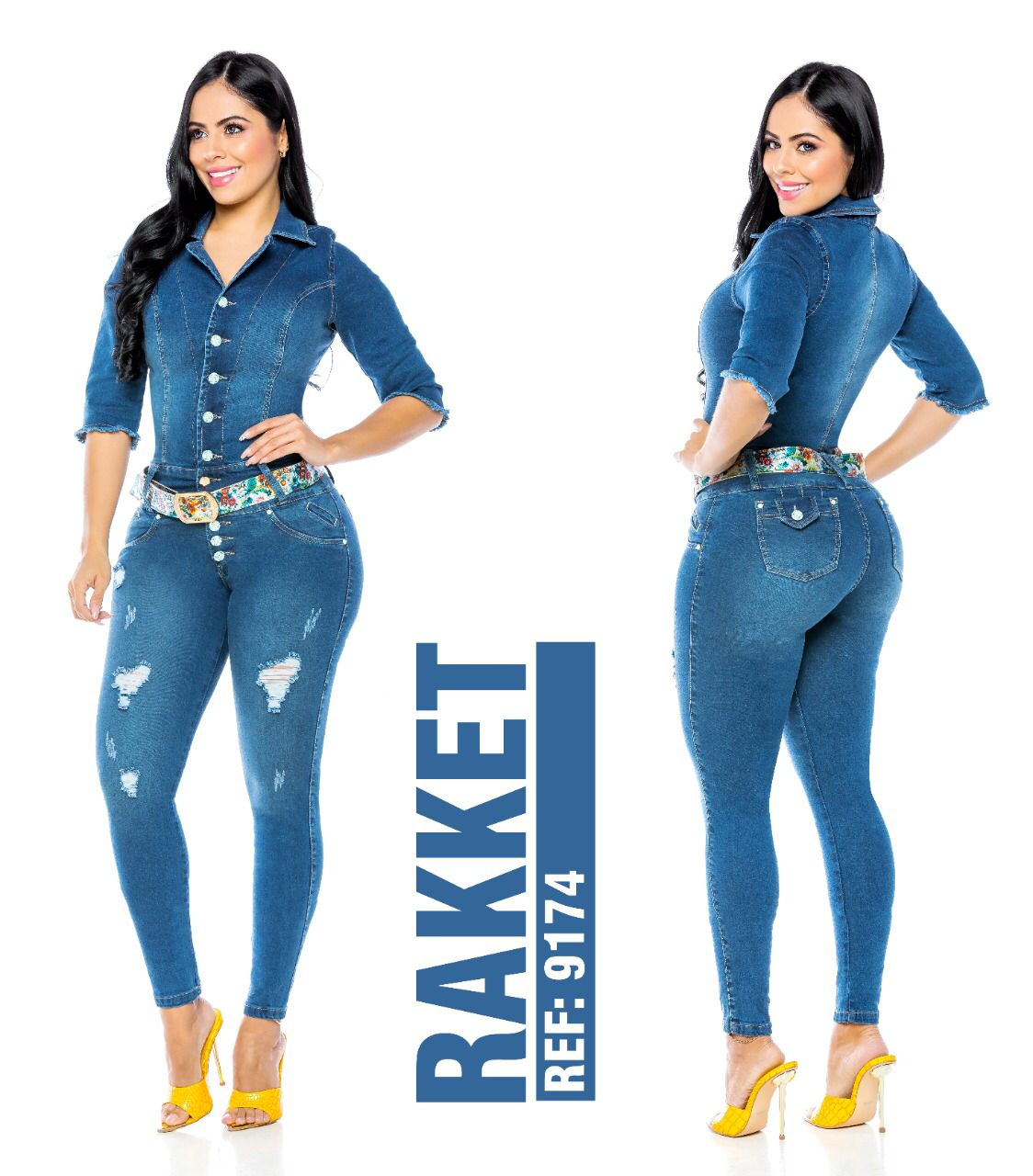 Enterizo Colombiano Levantacola Ref 9174 – Moda Colombiana Jeans y Fajas