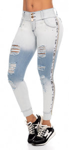 Jeans Colombiano Levanta Cola Destroyed Ref 56857