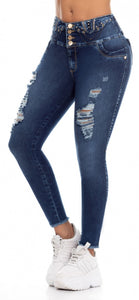 Jeans Colombiano Levanta Cola Destroyed Ref 56868 – Moda Colombiana Jeans y  Fajas