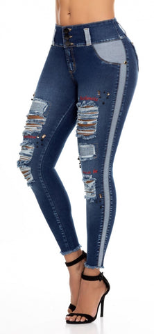 Jeans Colombiano Levanta Cola Destroyed Ref 56919
