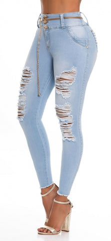 Jeans Colombiano Levanta Cola Destroyed Ref 56932