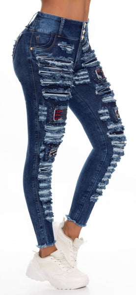 Jeans Colombiano Levanta Cola Destroyed Ref 56934