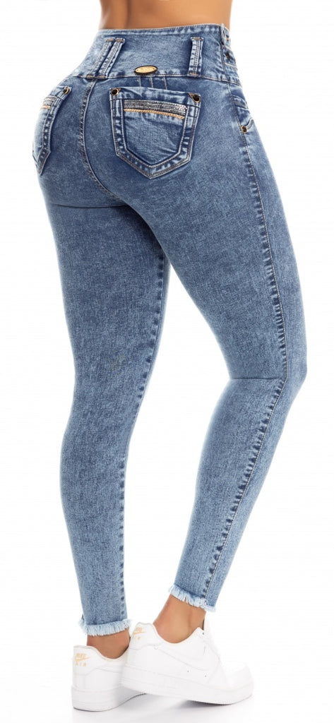 Jeans de Moda Colombia - Jeans Levanta Cola - Jeans Tiro Alto Mujer