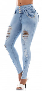 Jeans Colombiano Levanta Cola Destroyed Ref 803258