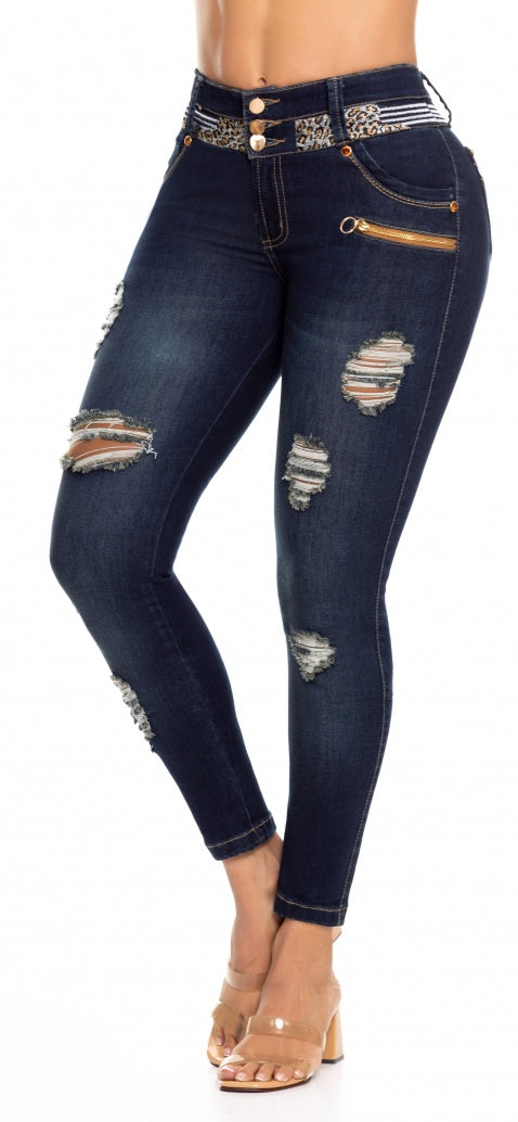 Jeans Colombiano Levanta Cola Destroyed Ref 804528