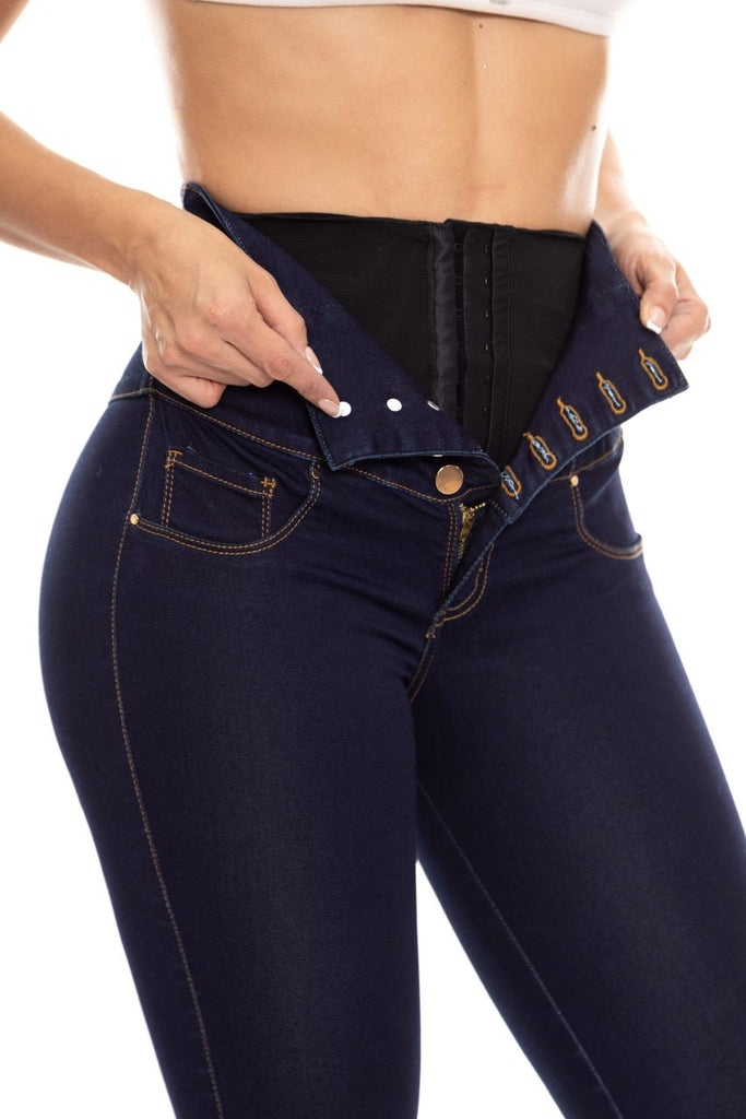  Jeans de cintura con levantamiento de glúteos para mujer, jeans  ajustados Levanta Cola, pantalones colombianos, Azul medio 01-1 : Ropa,  Zapatos y Joyería